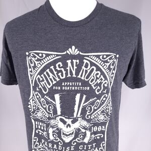 NEW Guns N Roses Paradise City Los Angeles Gray T-Shirt Adult Large Music Band